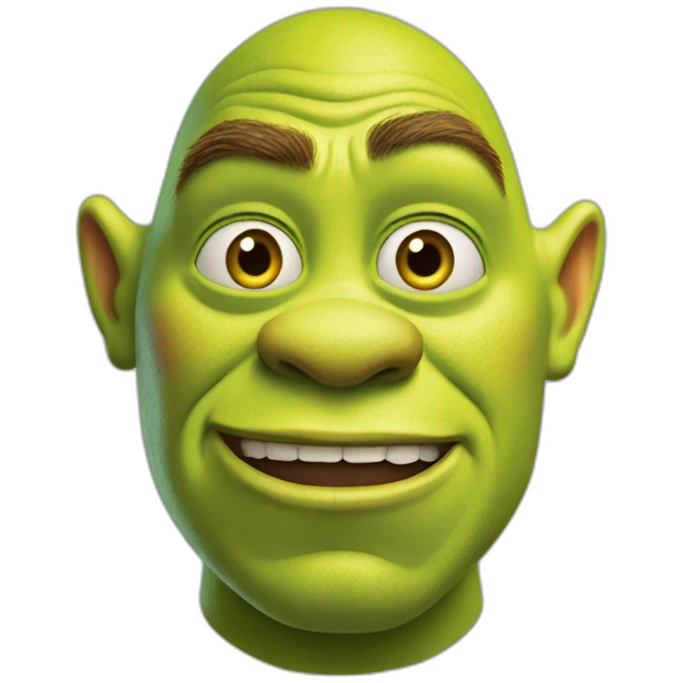 Shrek avec des cœur à la place des yeux  emoji