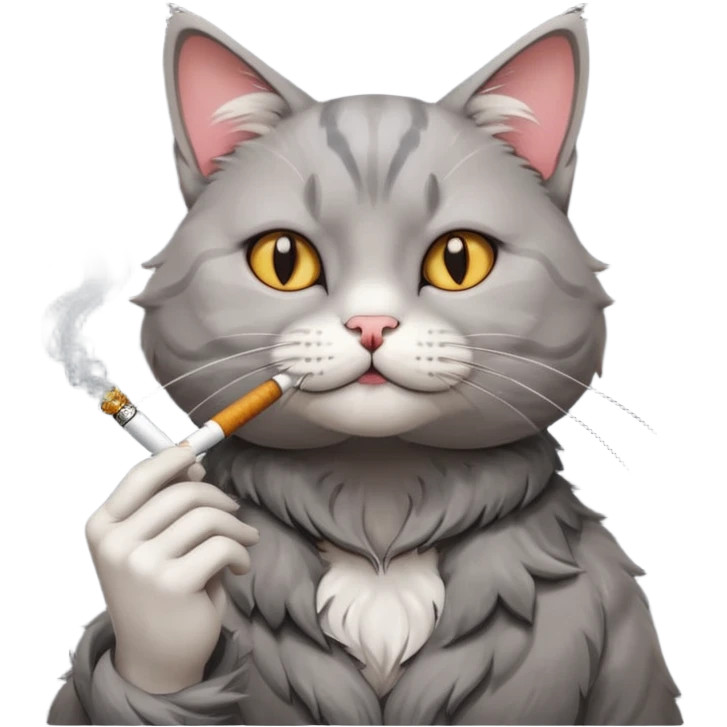 cat smoking a joint emoji