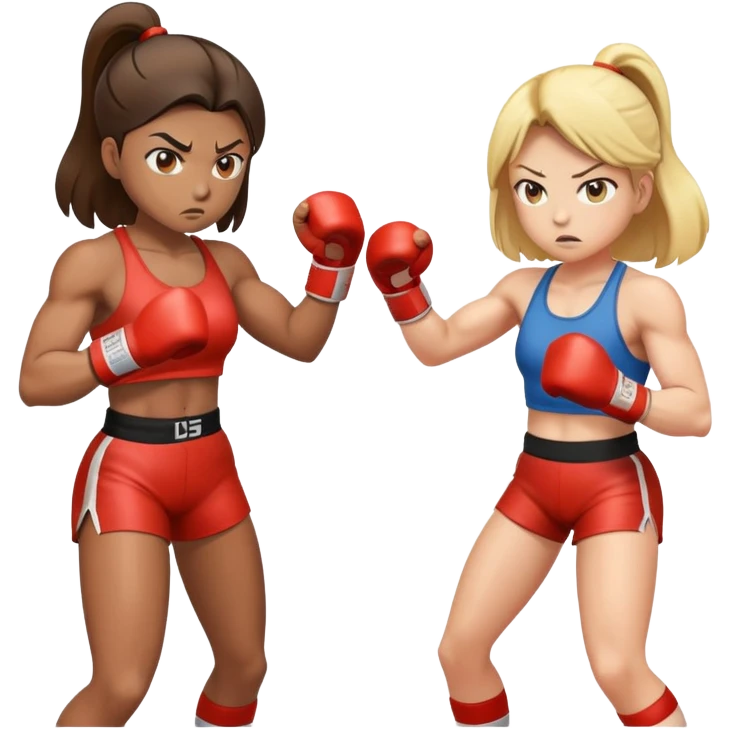 girls in fighting ring emoji