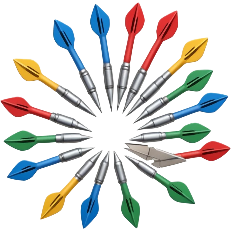 Pile of broken darts emoji