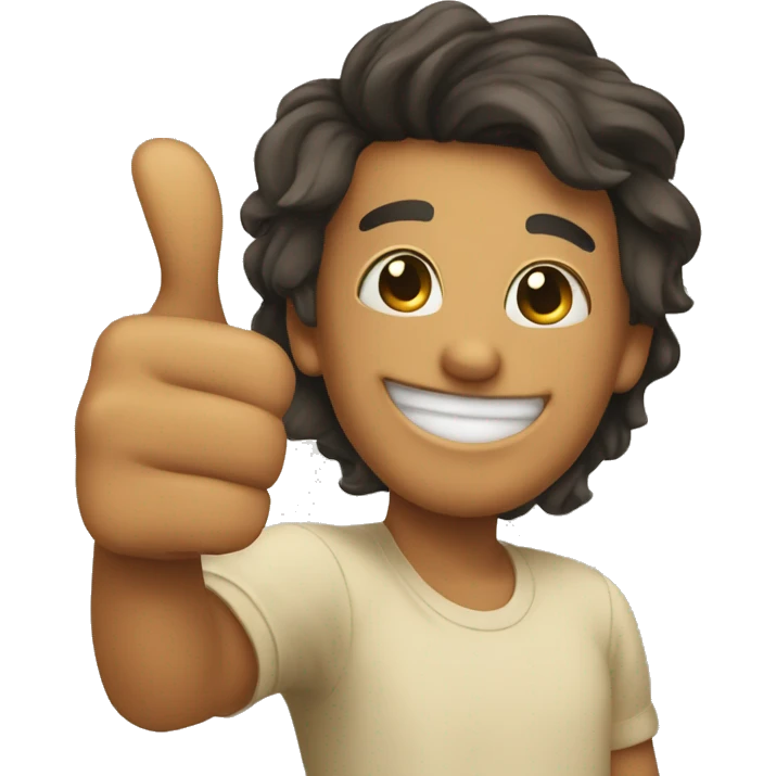 Smile thumbs up emoji