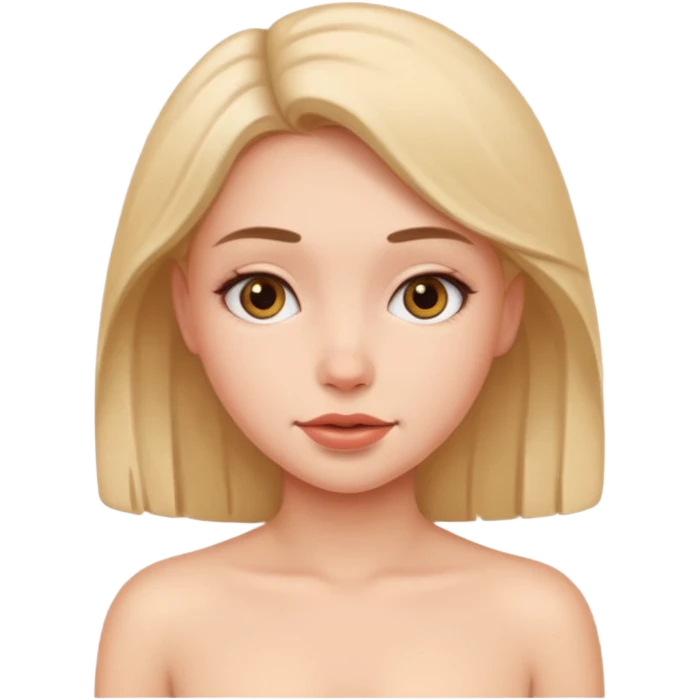 Naked girl no clothes and Virgina  emoji