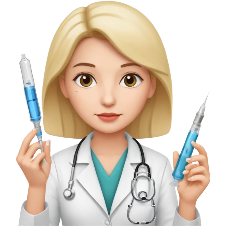 خانوم دکتر زیبایی امپول به دست emoji