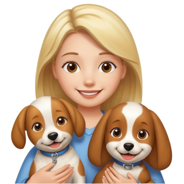 girl and her pet dog emoji
