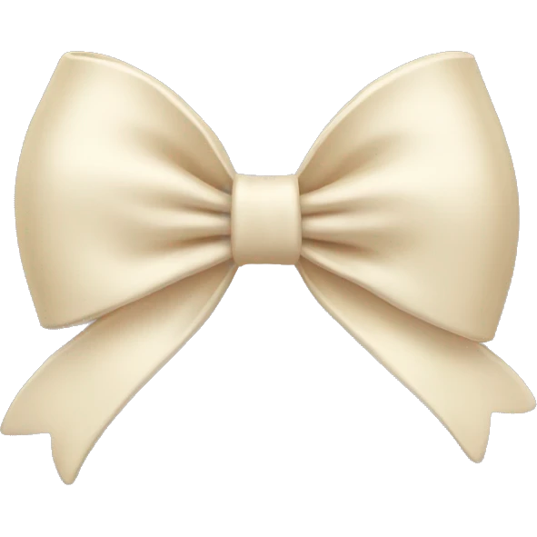 Cream bow emoji
