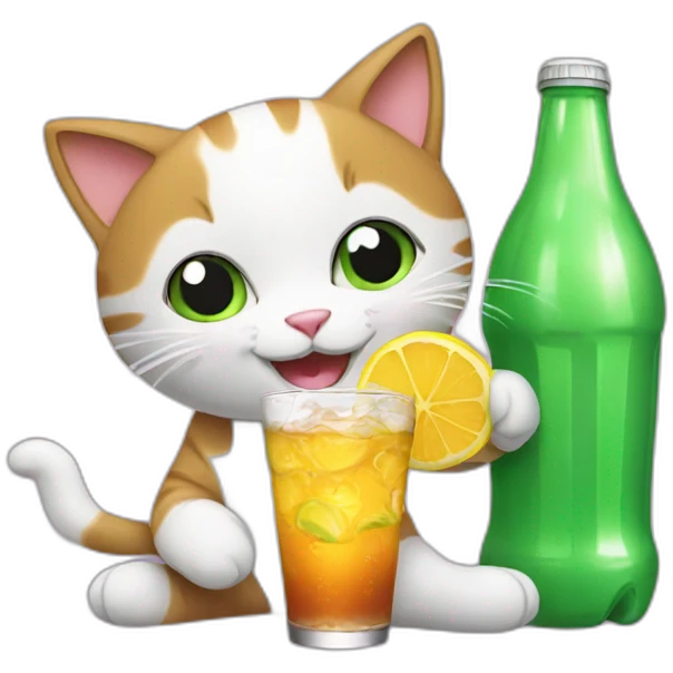 Cat drinking soda  emoji