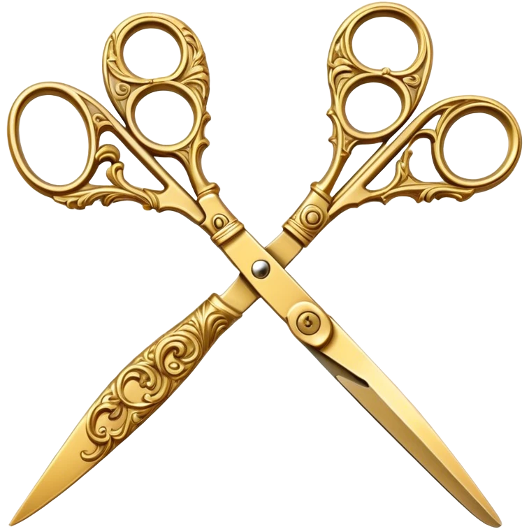 vintage rococo scissors emoji