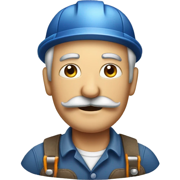 old repairman with mustache emoji