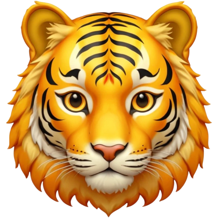 Gold tiger holding a sun ☀️🐯 emoji