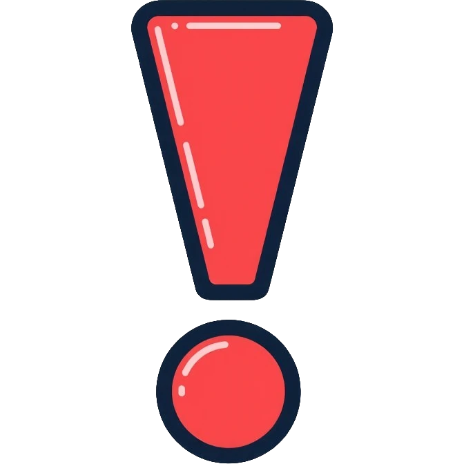 red exclamation point emoji