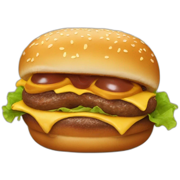 Dachshund burger emoji