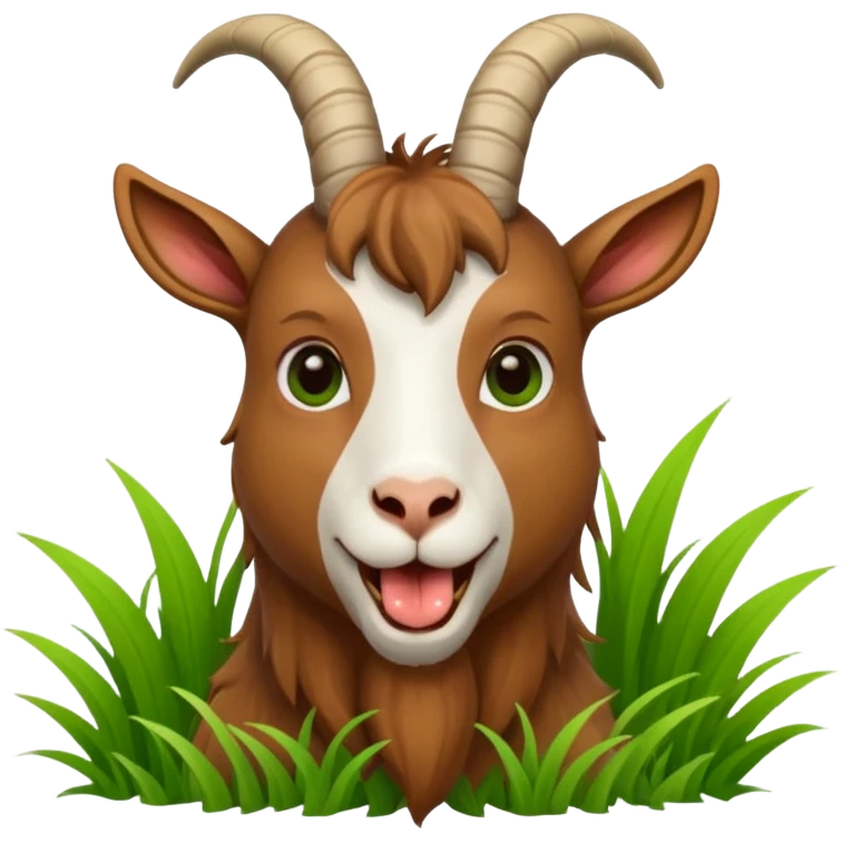 goat with grass in his mouth emoji