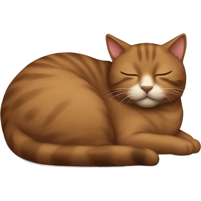 Brownish cat sleep emoji