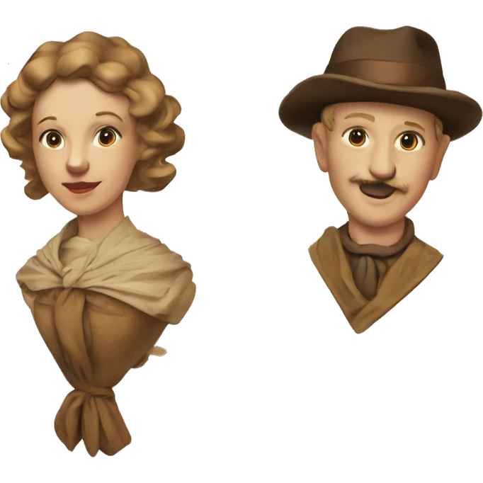 Beige and brown vintage deck of three cards emoji