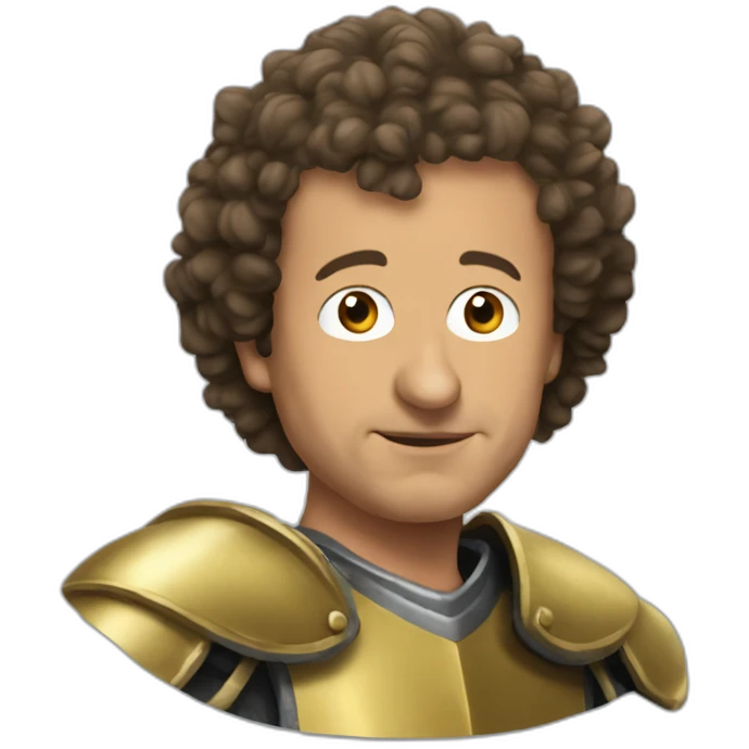 Pauly Shore as a knight emoji