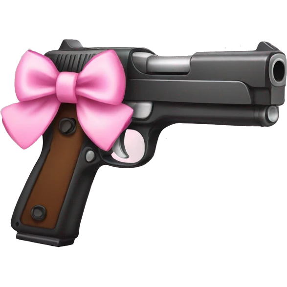 Gun with pink bow  emoji