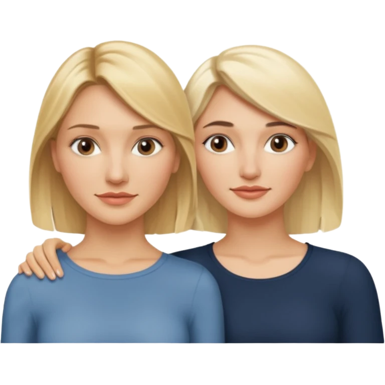 i want an emoji with 2 longue hair blonde girls like the movie "the holiday" They are not touching each other. One is Cameron Diaz, the tother Kate Winslet. They are friends. emoji