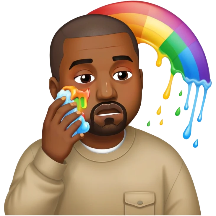 Kanye vomiting rainbow emoji
