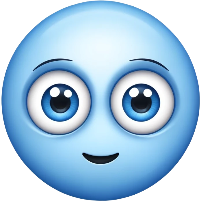 two separate cartoon eyes, simple and friendly emoji