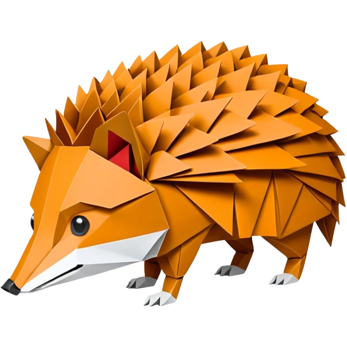 origami hedgehog half fox half hedgehog in color #A8FBD3 emoji