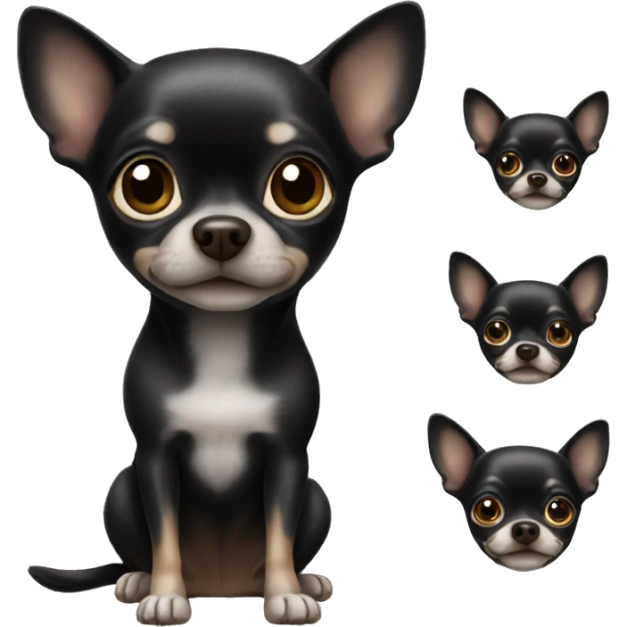 Black chihuahua  emoji
