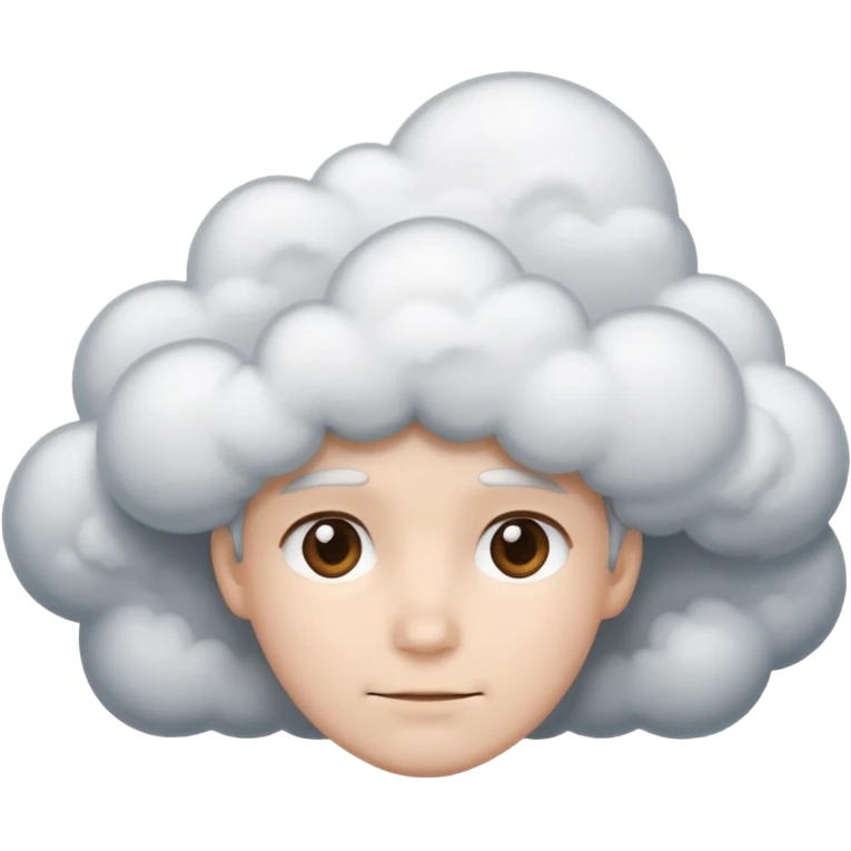 zoned out face with clouds floating around its head emoji