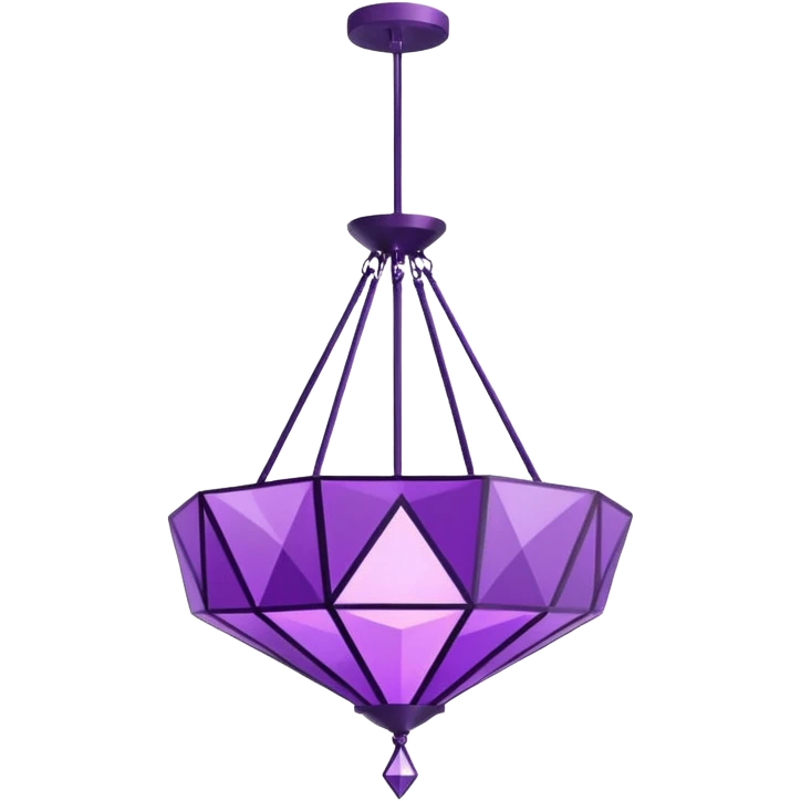 minimalist purple chandelier emoji