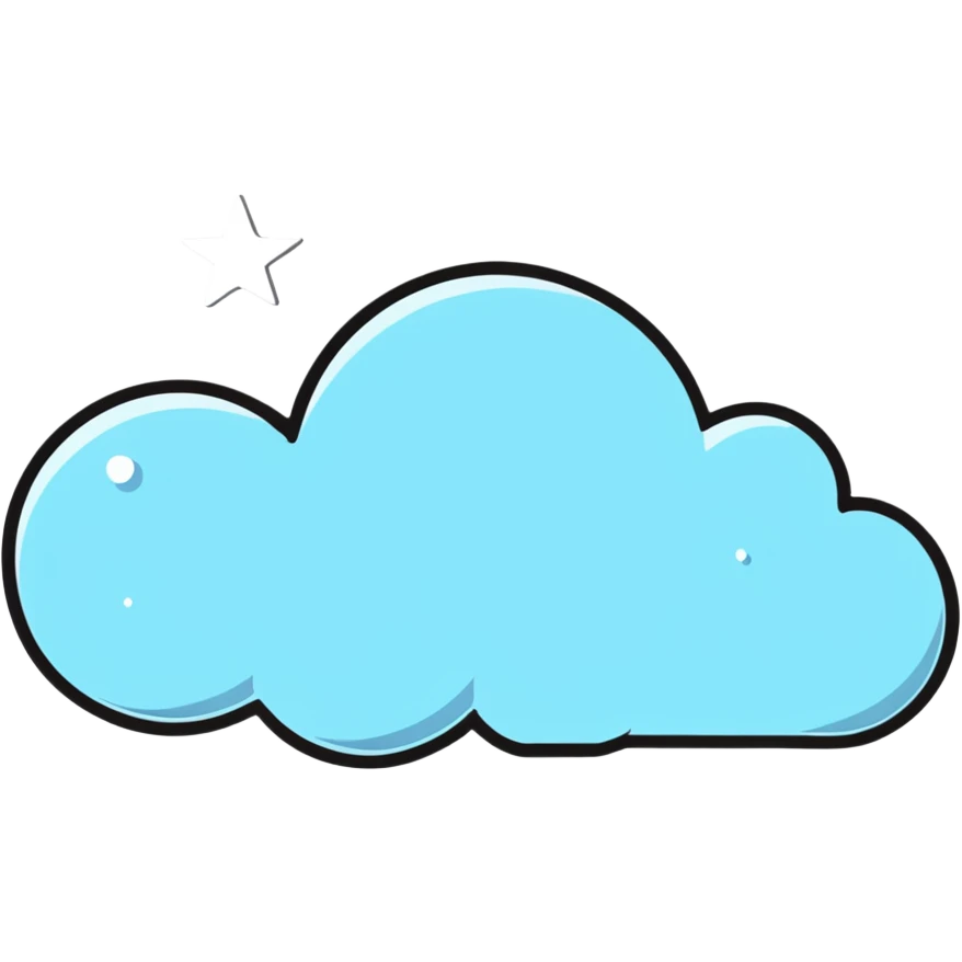 soft pink cloud with twinkling stars emoji