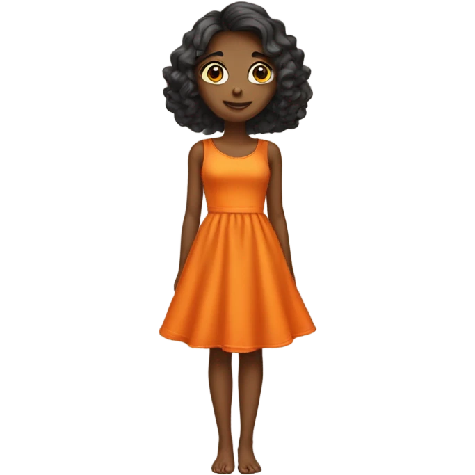 orange dress without human emoji