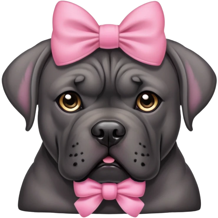 cane corso pink bow emoji
