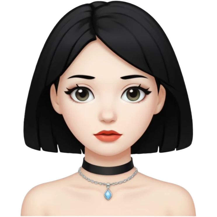 only goth black white choker , remove background  emoji