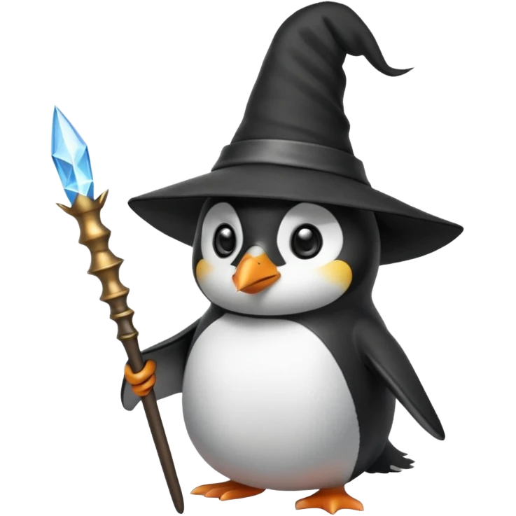 Penguin Wizard emoji