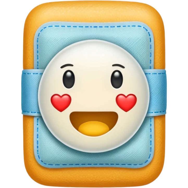 gauze, medical bandage, white, soft texture, simple, apple style emoji emoji