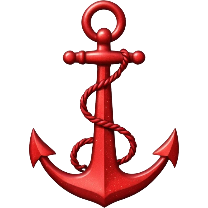 red glitter anchor emoji