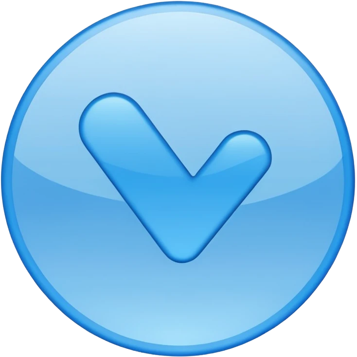 A sky-blue circle and a ☑️ With a Verified emoji