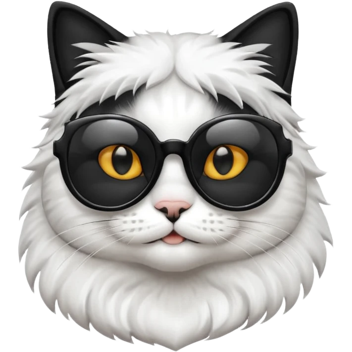 Cat wearing black cooling glass 😎😺 emoji
