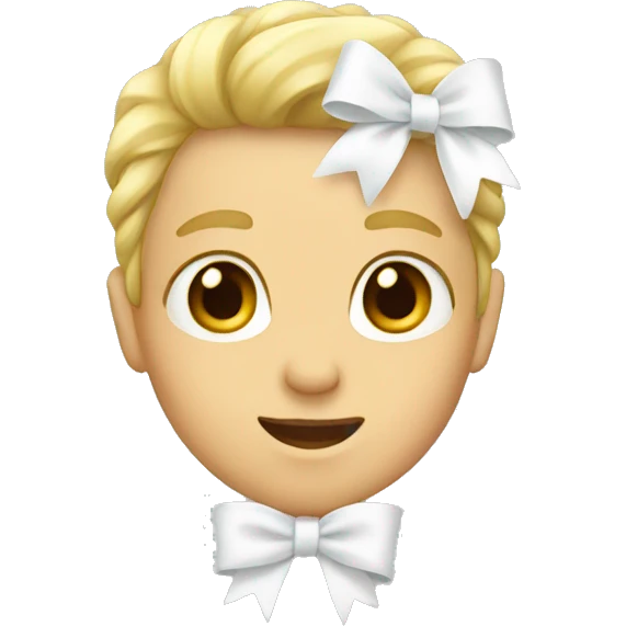 A white bow emoji