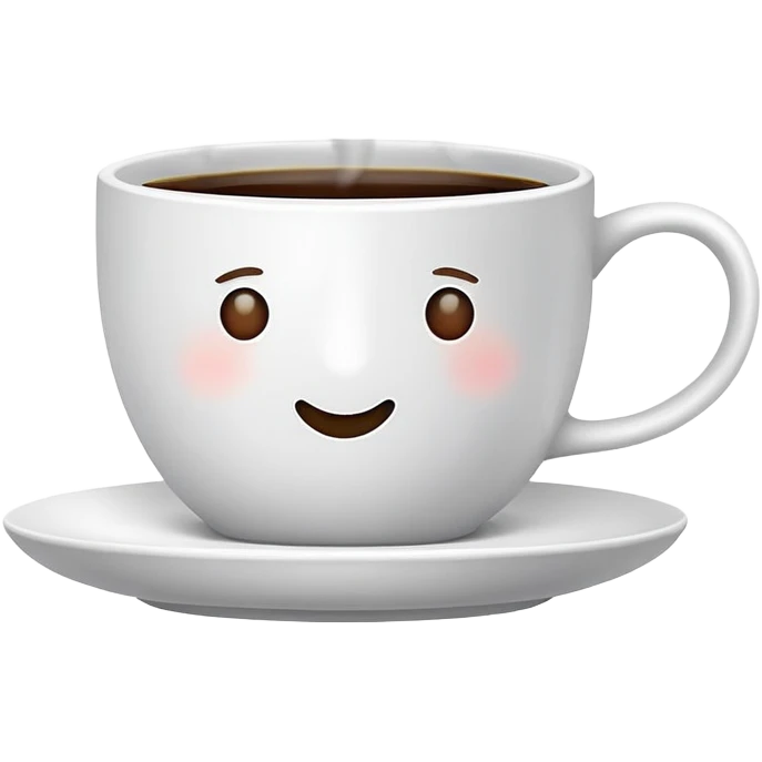 coffee cup with steam emoji