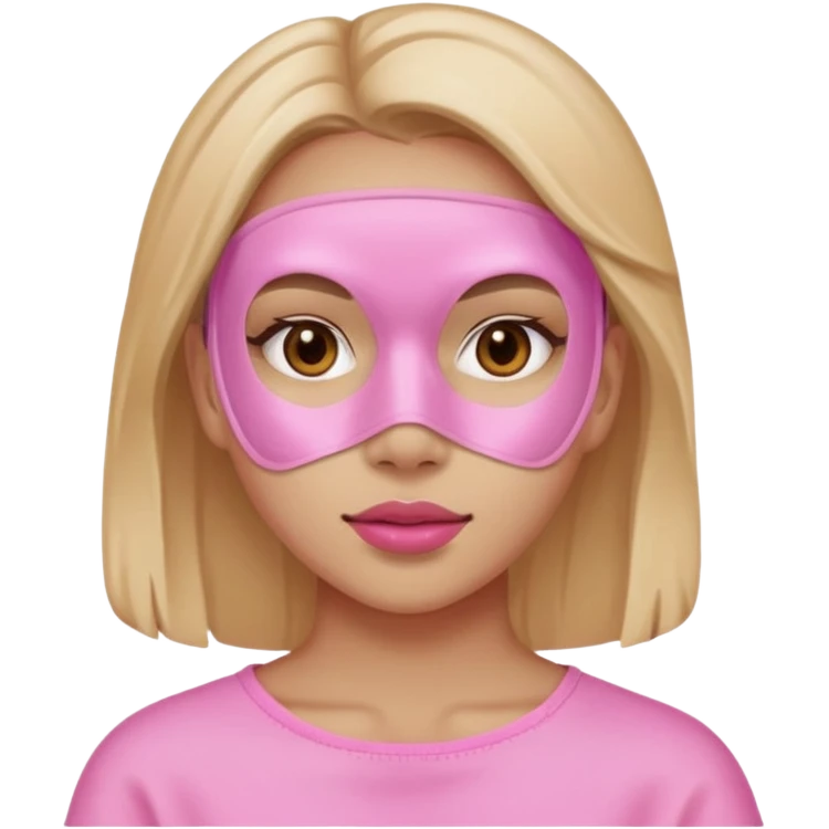 girl with a pink skincare mask routine  emoji