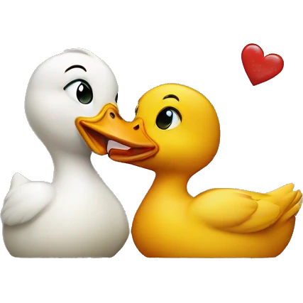 Duck love kiss emoji