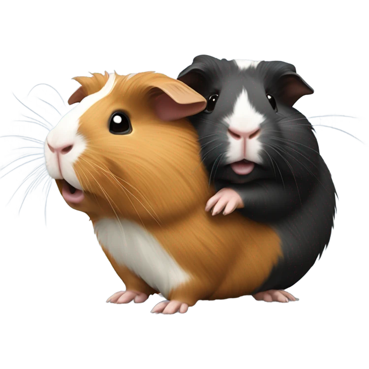 Guinea pigs fighting emoji