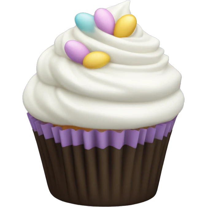 Easter white cupcake emoji