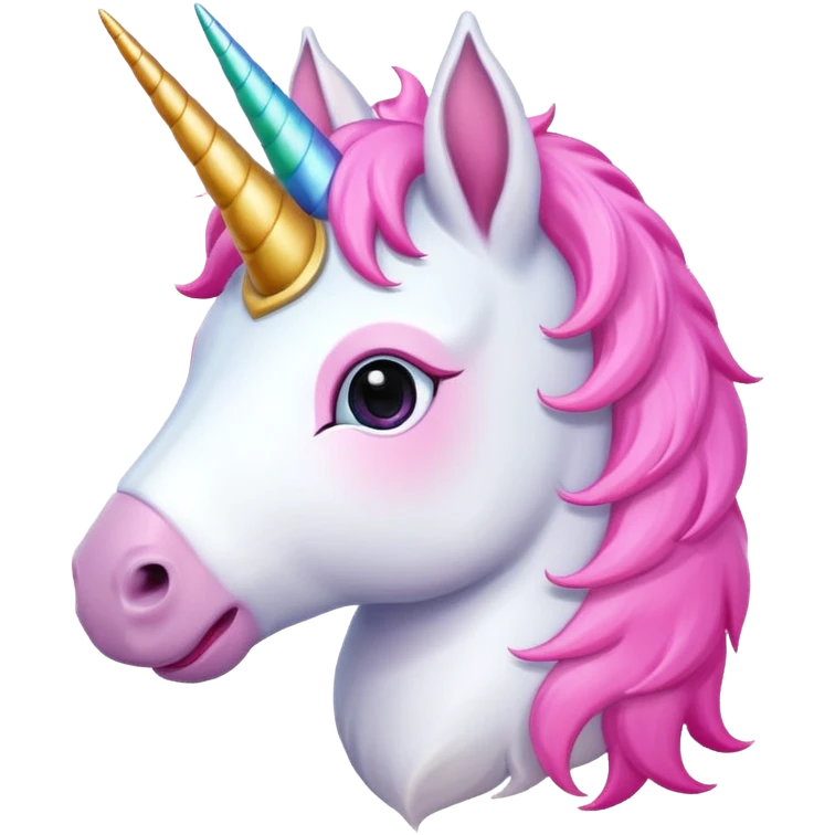 unicorn head, cute, adorable emoji