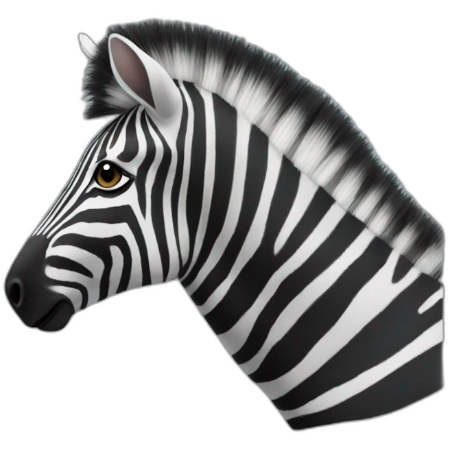 half-black-zebra emoji