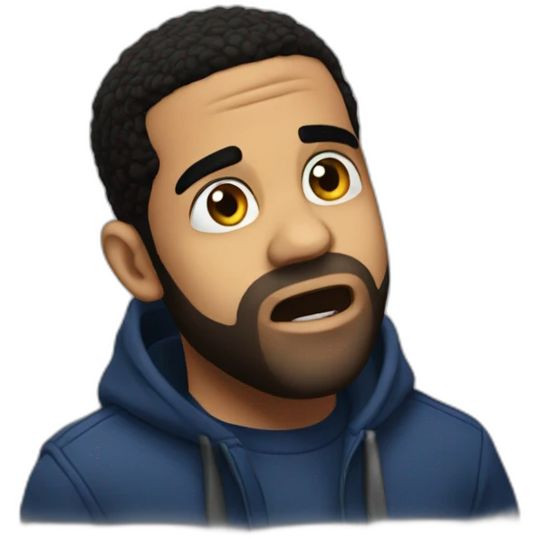 drake scared emoji