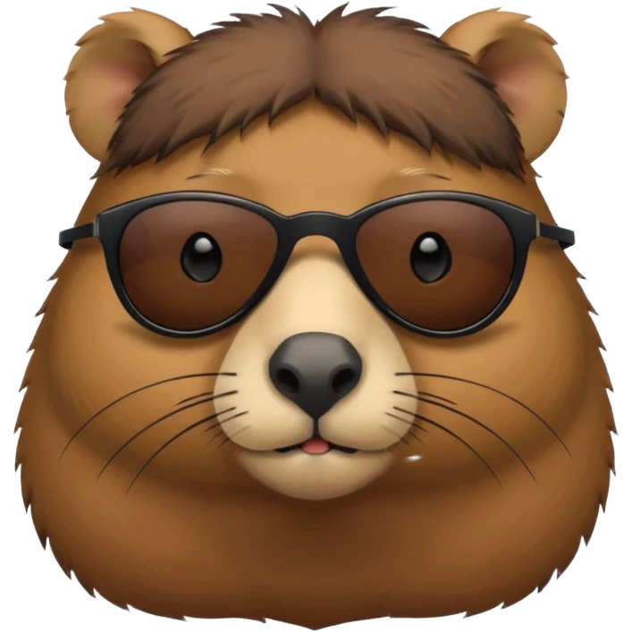 Capybara wearing BLACK sunglasses emoji