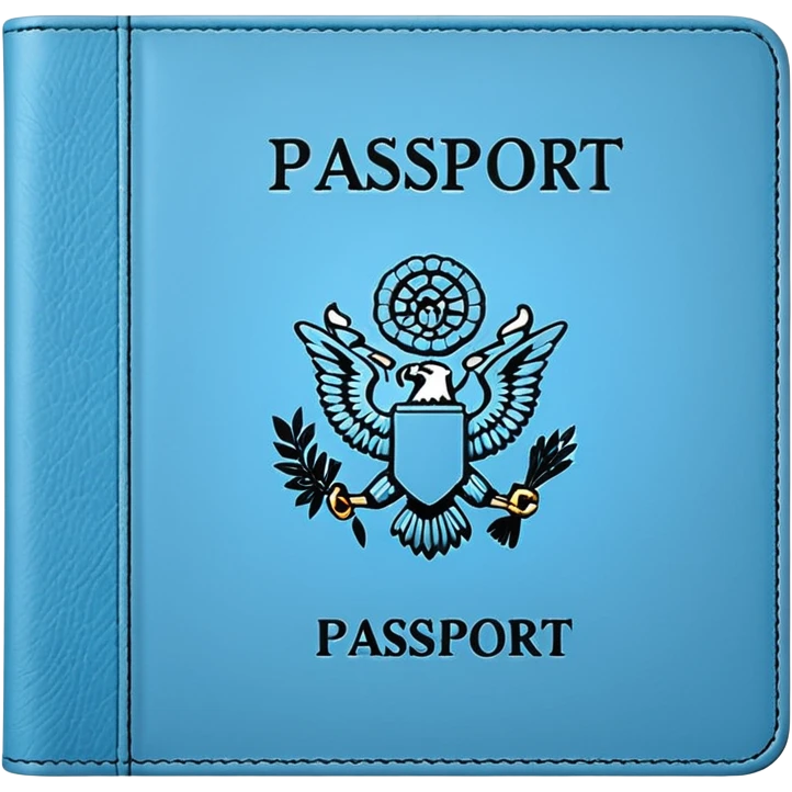 light blue passport emoji