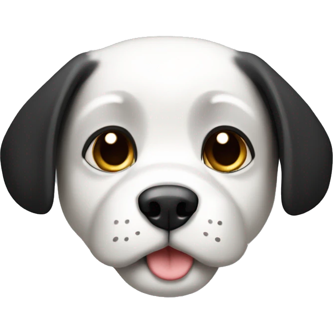perrita color negro y blanco emoji