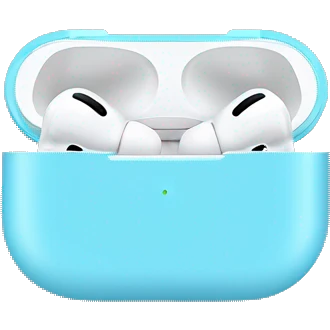 Light blue AirPod pros case emoji