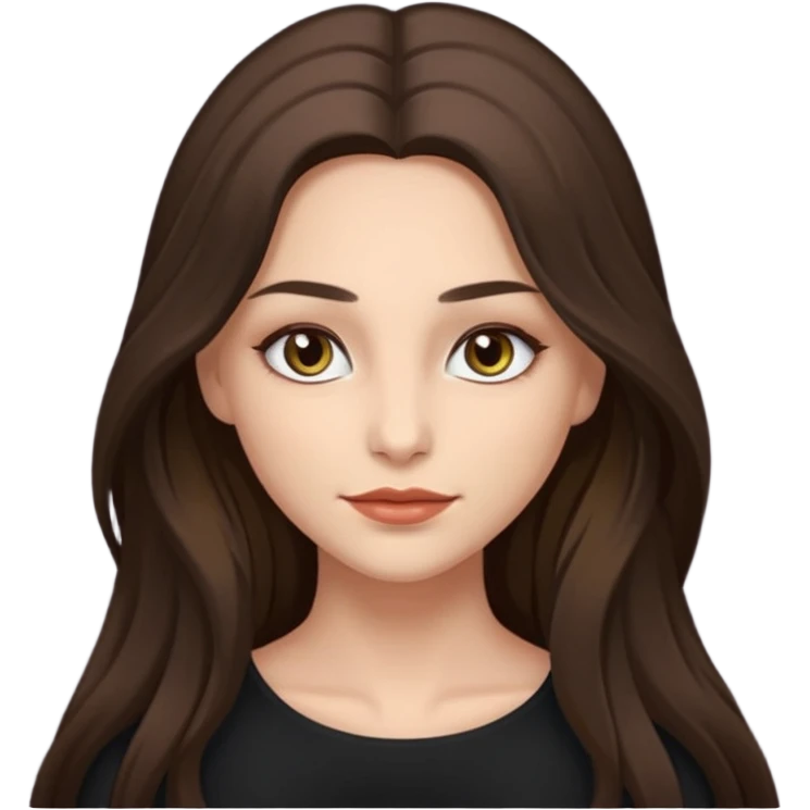 คาแรกเตอร์: น่าค้นหา มีเสน่ห์เงียบ ๆ ลุคอิโมจิ: ตาเฮเซลลึกซึ้ง ผมยาวปิดแก้มข้างหนึ่ง เสื้อโทนเข้ม ท่ายิ้มมุมปาก ฟีล: mysterious beauty ขอแบบสวยๆ emoji